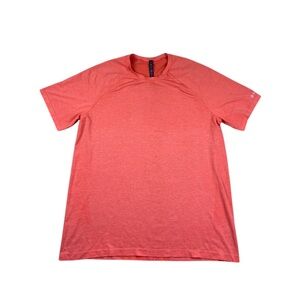 Lululemon T Shirt XXL 2XL Men's Orange Short Sleeve Tee Metal Vent Stretch